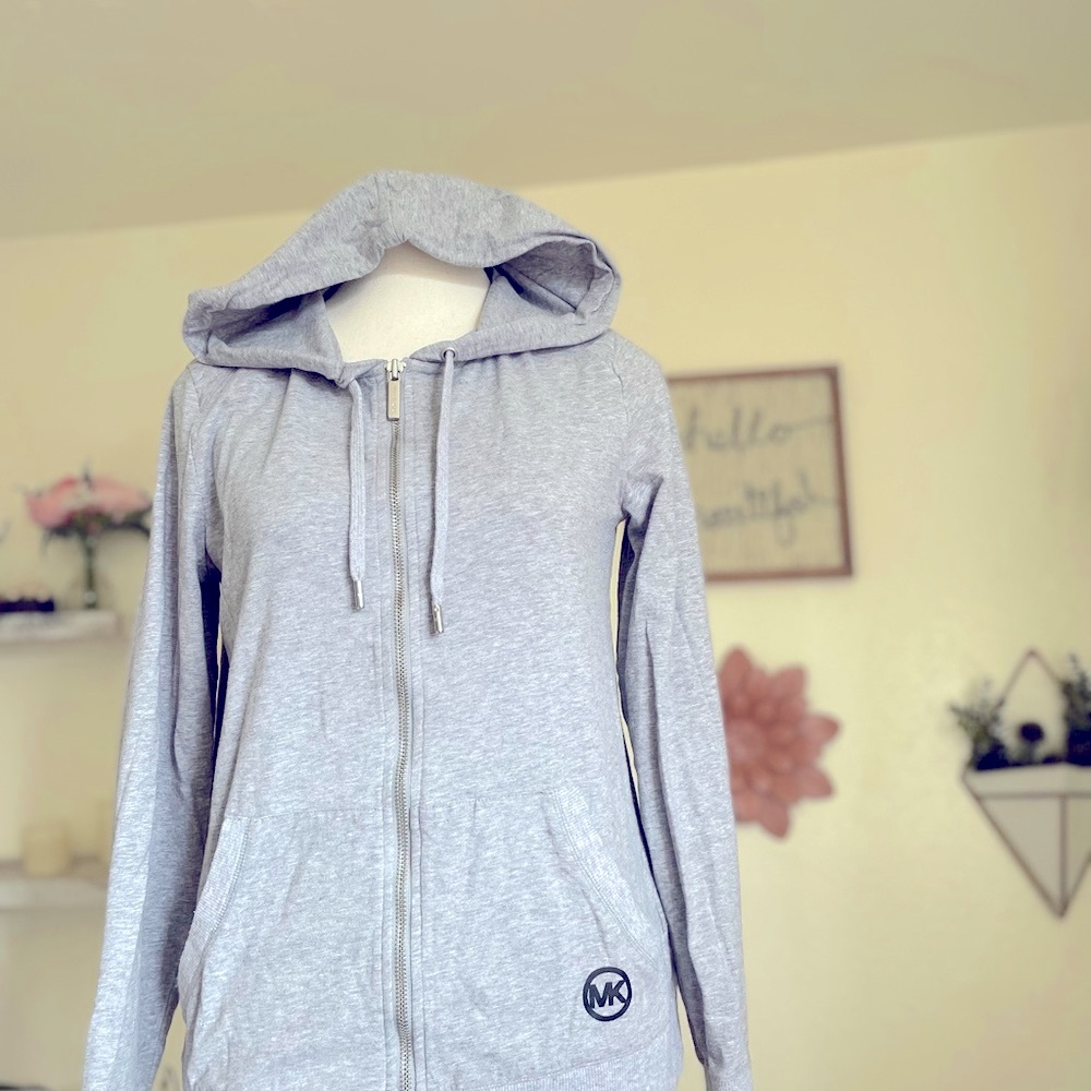 MK Gray Zip-Up Hoodie Size S